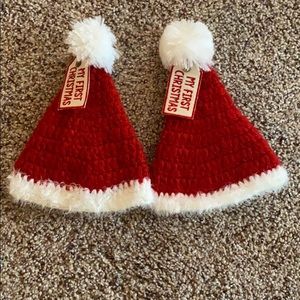 My First Christmas baby hats
